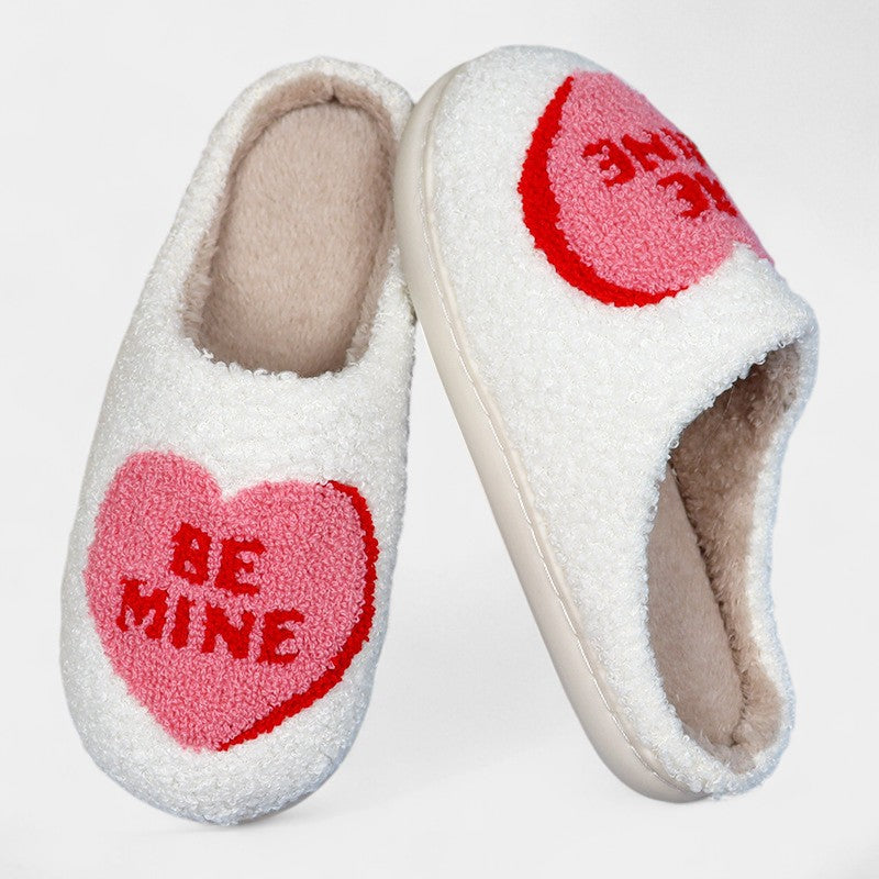 Gleame.-Sloffen-Gleame Dames Pantoffels - Comfortabele sloffen met geborduurd hartendesign en tekstdetail