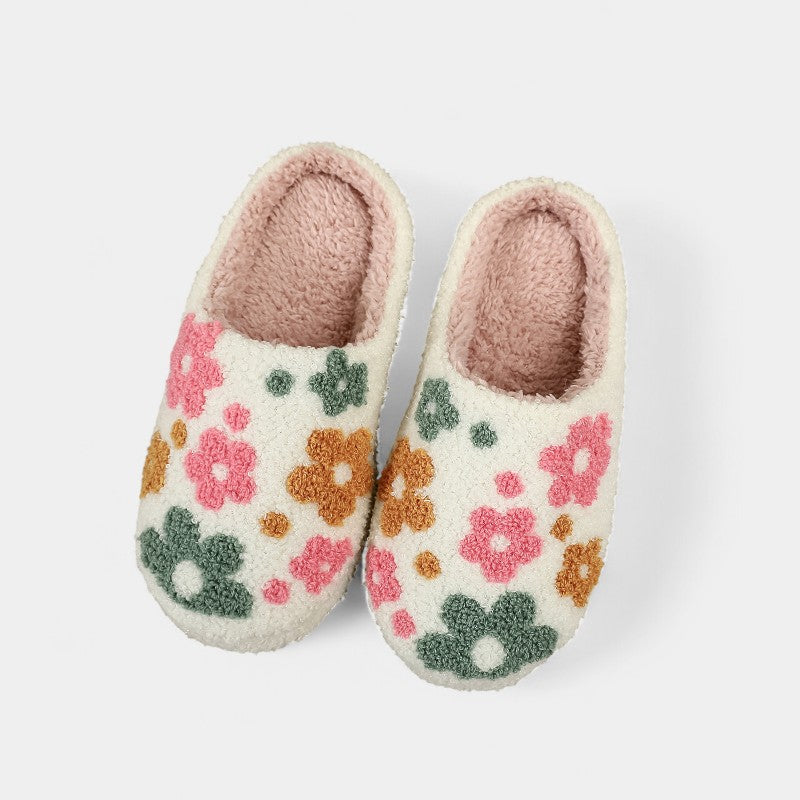 Gleame.-Sloffen-Gleame Dames Pantoffels - Gezellige sloffen met geborduurd bloemendesign