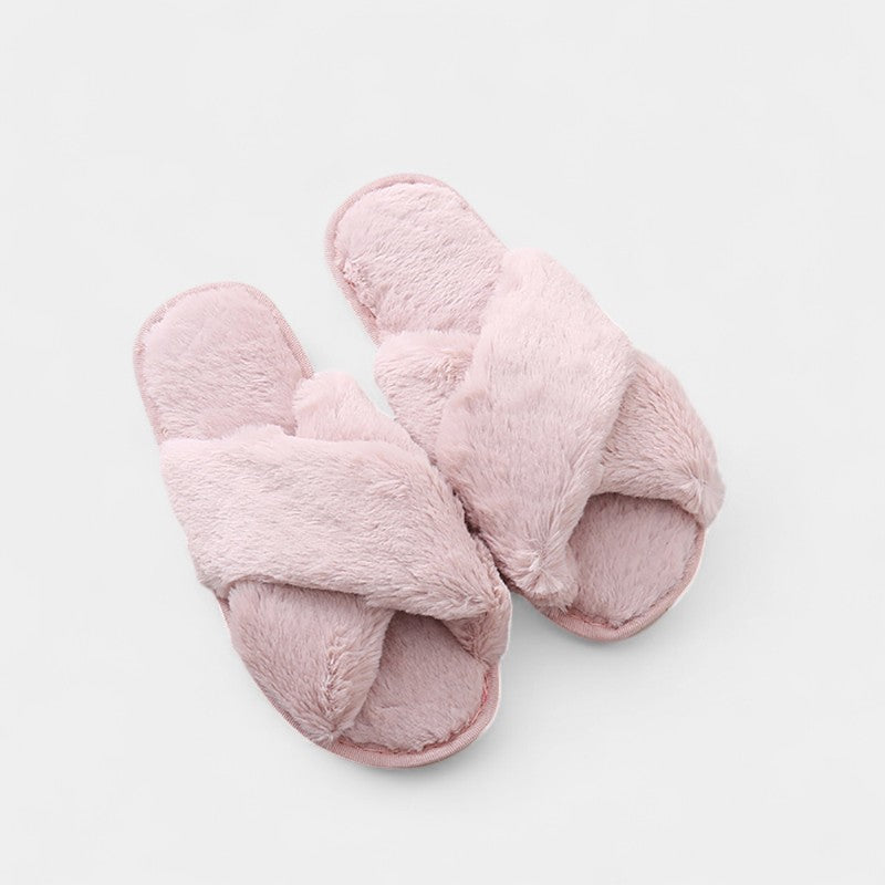 Gleame.-Sloffen-Gleame Pantoffels Dames - Zachte pantoffels met gekruiste band en comfortabele voering