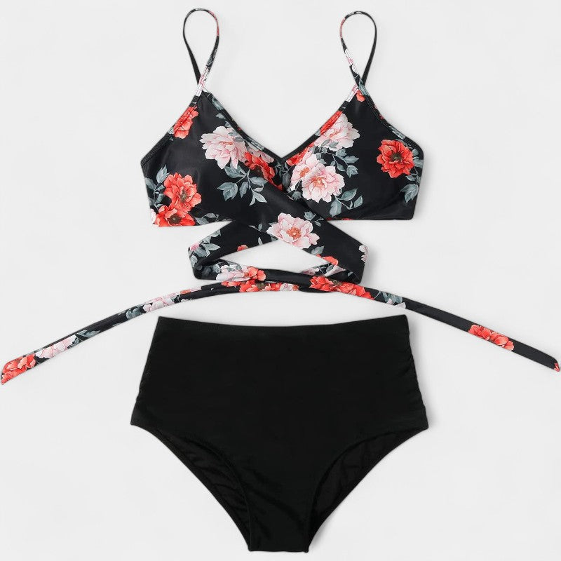 Gleame.-Swimwear-Gleame Badpak - Vrouwelijk tweedelig hoog taille badpak