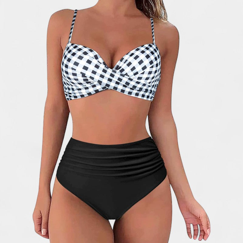 Gleame.-Swimwear-Gleame Badpak - Vrouwelijk tweedelig hoog taille badpak