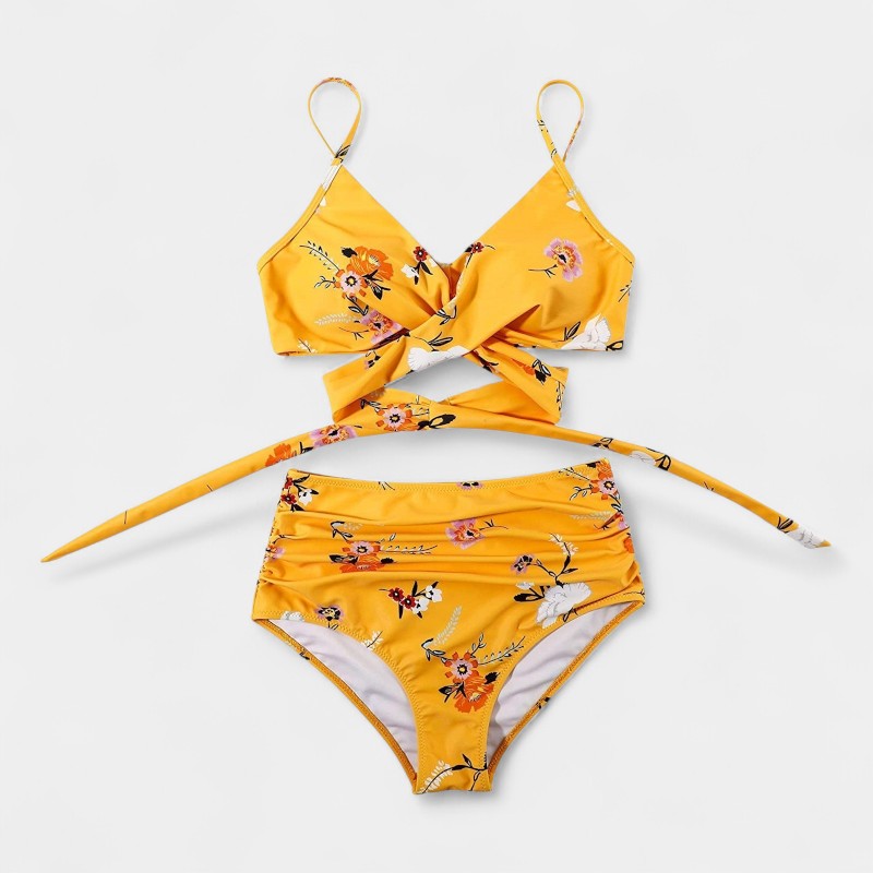 Gleame.-Swimwear-Gleame Badpak - Vrouwelijk tweedelig hoog taille badpak