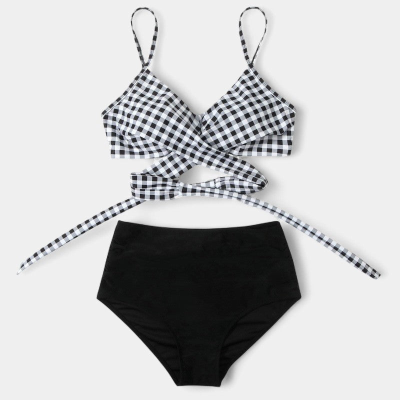 Gleame.-Swimwear-Gleame Badpak - Vrouwelijk tweedelig hoog taille badpak