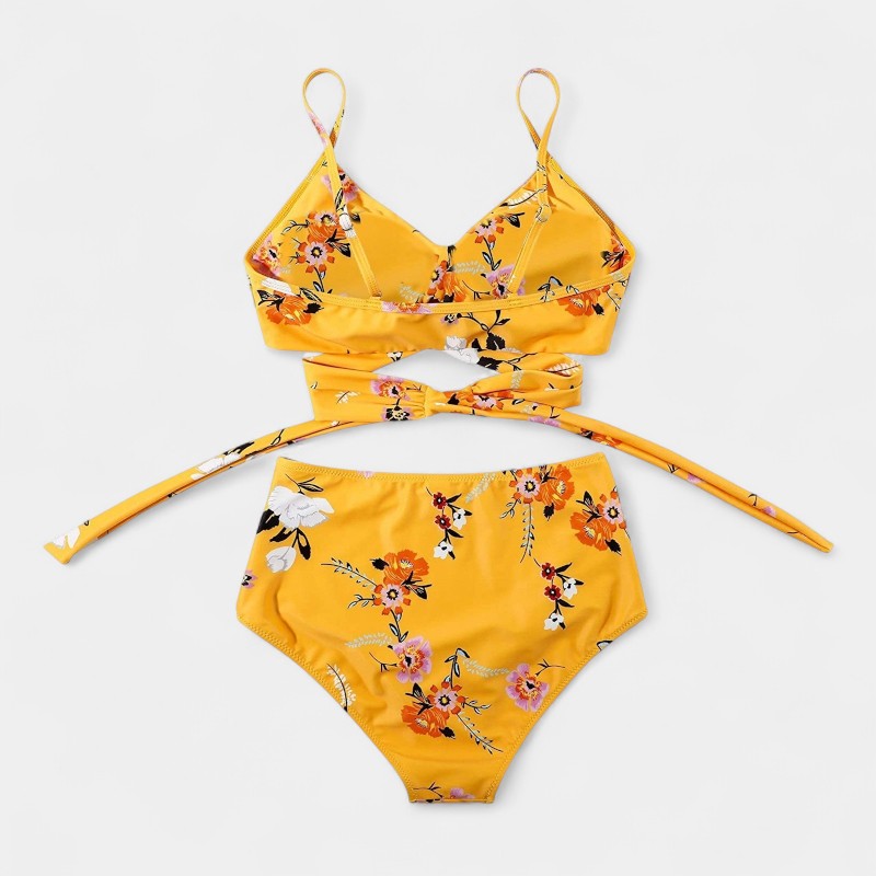 Gleame.-Swimwear-Gleame Badpak - Vrouwelijk tweedelig hoog taille badpak