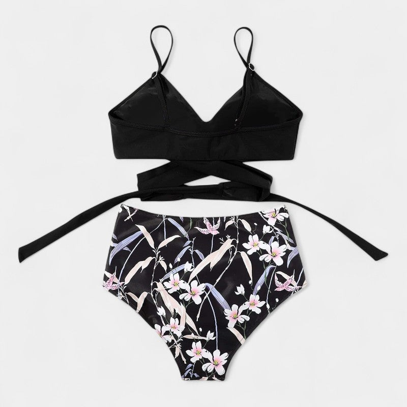 Gleame.-Swimwear-Gleame Badpak - Vrouwelijk tweedelig hoog taille badpak