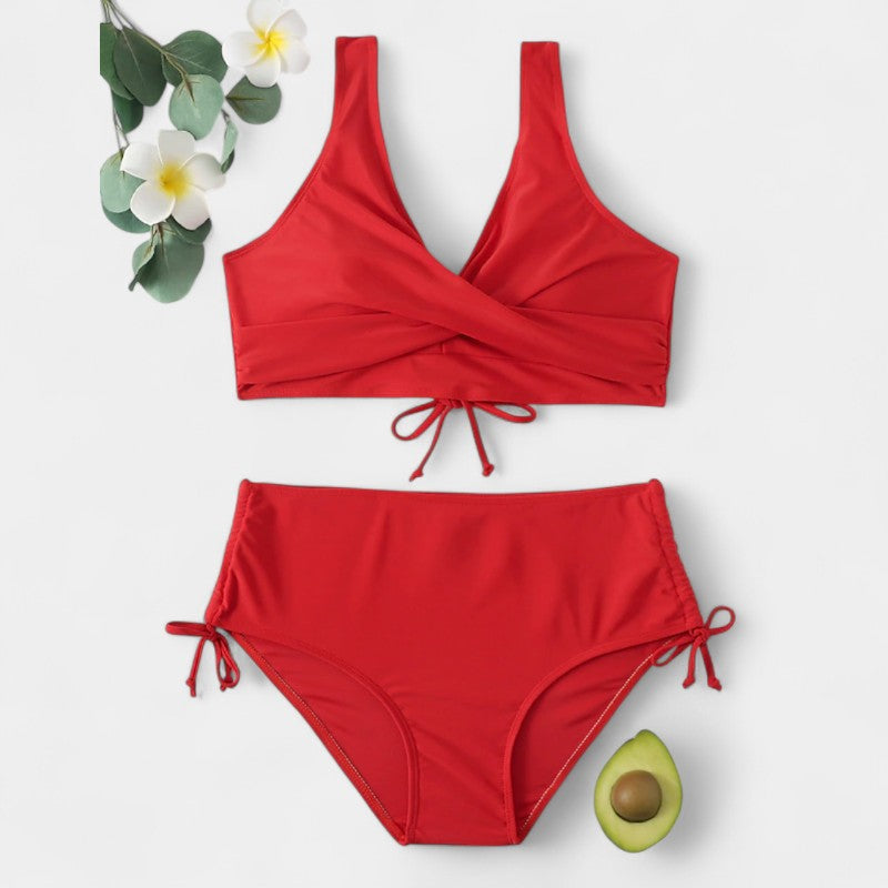 Gleame.-Swimwear-Gleame Bikini - Vrouwelijke lace-up twee delige zwemtop