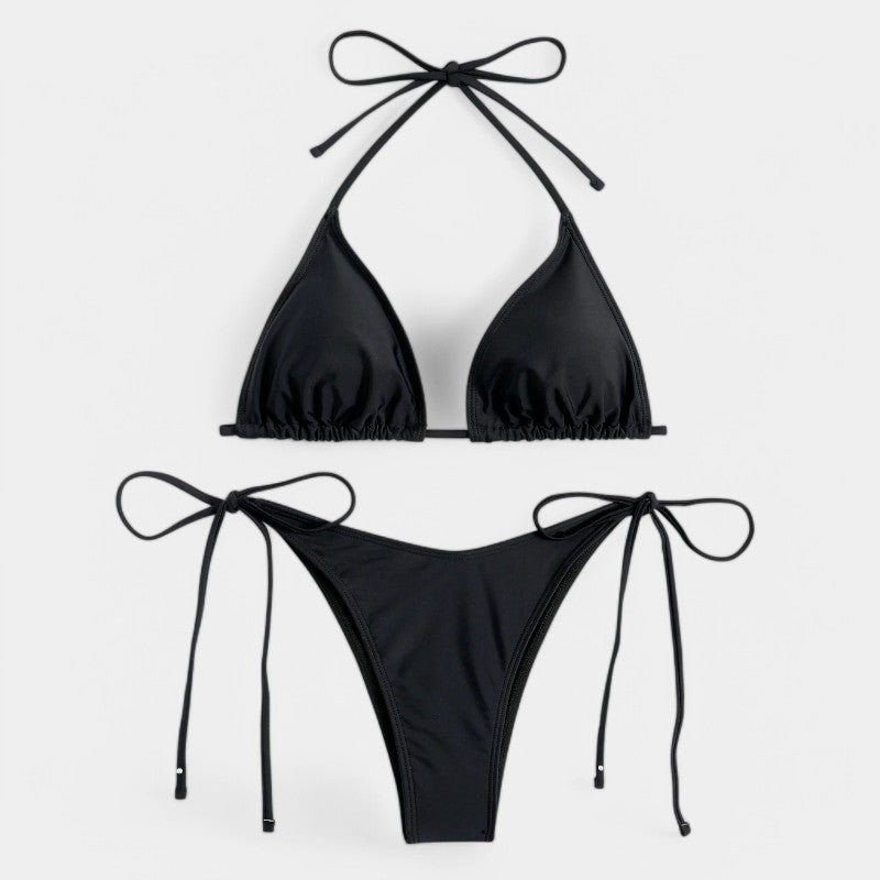 Gleame.-Swimwear-Gleame Bikini set - Dames bikini met zij halter en strik