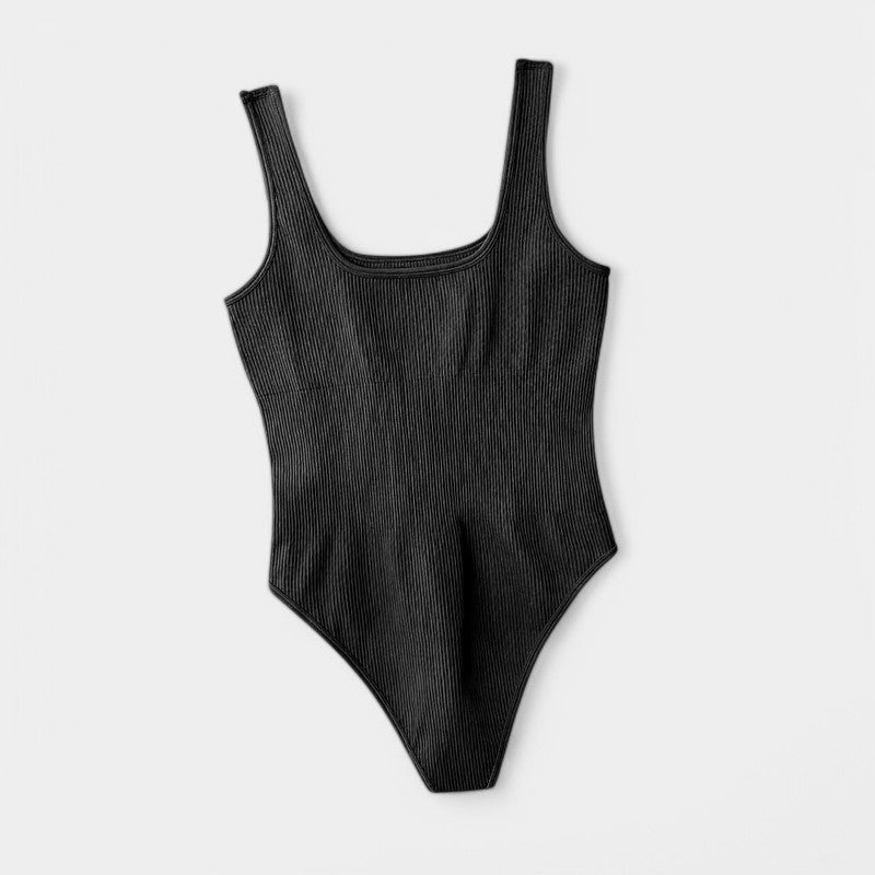 Gleame.-Swimwear-Gleame Bodysuit - Zomerse sexy ribbed top met vierkante hals