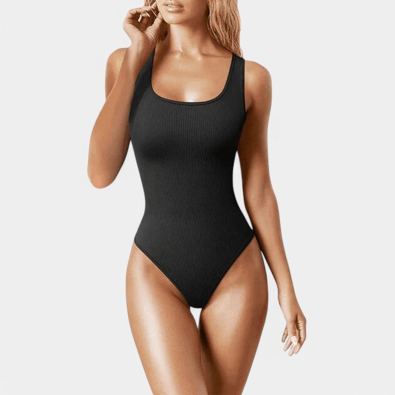 Gleame.-Swimwear-Gleame Bodysuit - Zomerse sexy ribbed top met vierkante hals