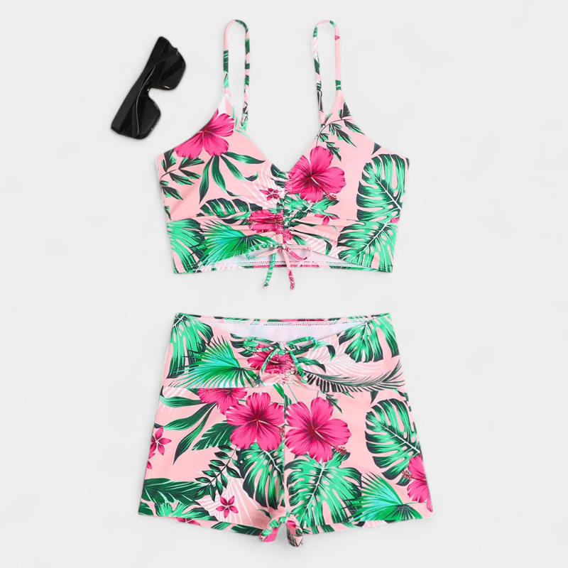 Gleame.-Swimwear Summer-Gleame bikini - tweedelige set met bloemenprint voor dames