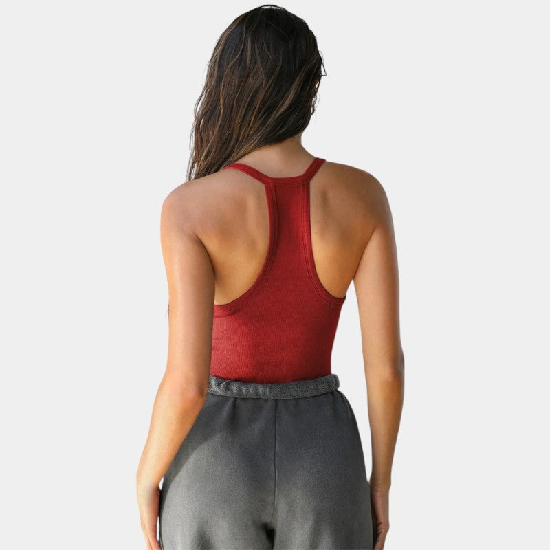 Gleame.-T-shirts & hemden-Gleame Hempje - Dames mouwloze top met V-hals