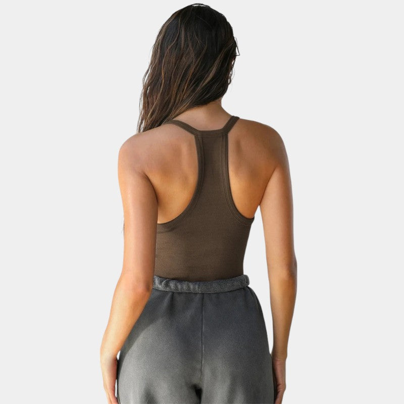 Gleame.-T-shirts & hemden-Gleame Hempje - Dames mouwloze top met V-hals