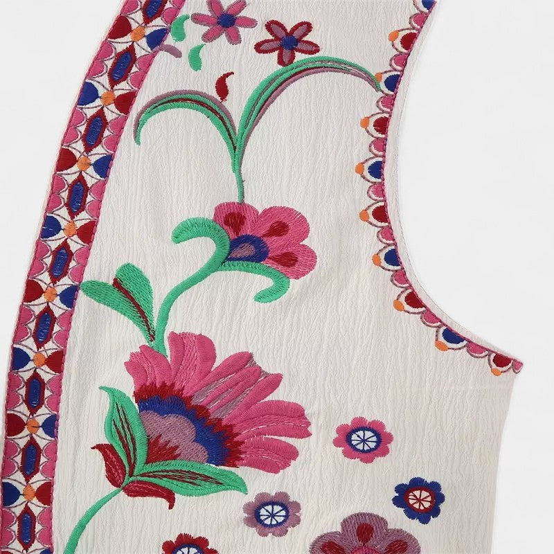 Gleame.-T-shirts & hemden-Gleame Jasje - Dames mouwloos V-hals kort jasje