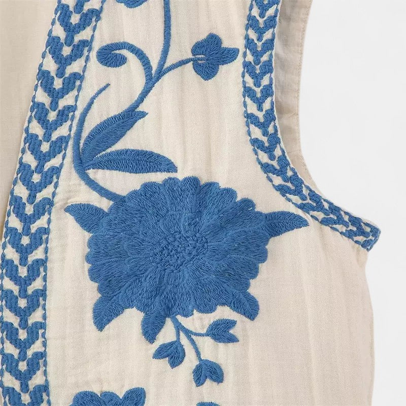 Gleame.-T-shirts & hemden-Gleame Jasje - Dames mouwloos V-hals kort jasje