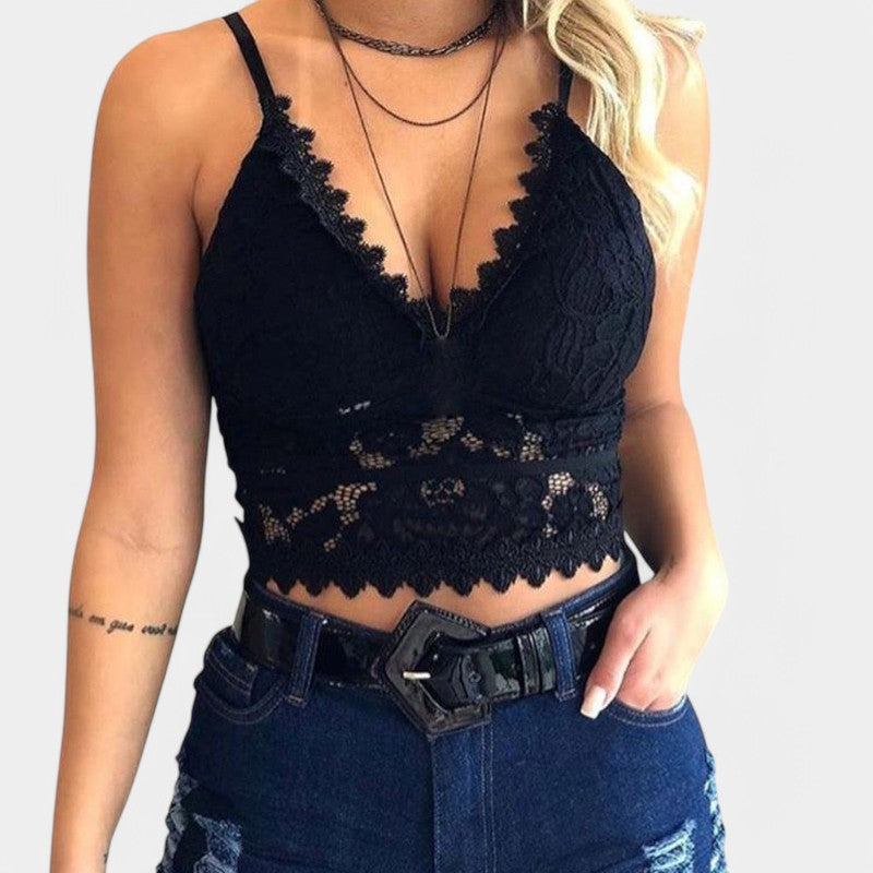 Gleame.-T-shirts & hemden-Gleame Mesh Top - Een zomerse en stijlvolle top voor vrouwen