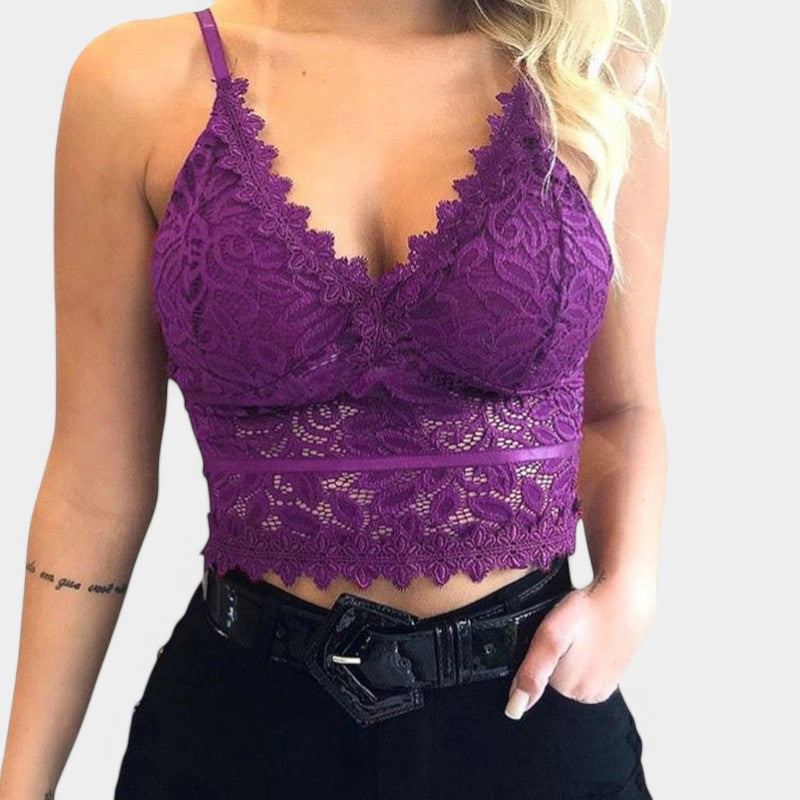 Gleame.-T-shirts & hemden-Gleame Mesh Top - Een zomerse en stijlvolle top voor vrouwen