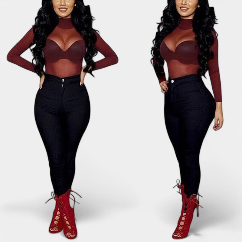 Gleame.-T-shirts & hemden-Gleame Sheer Top - Sexy en elegante top voor vrouwen