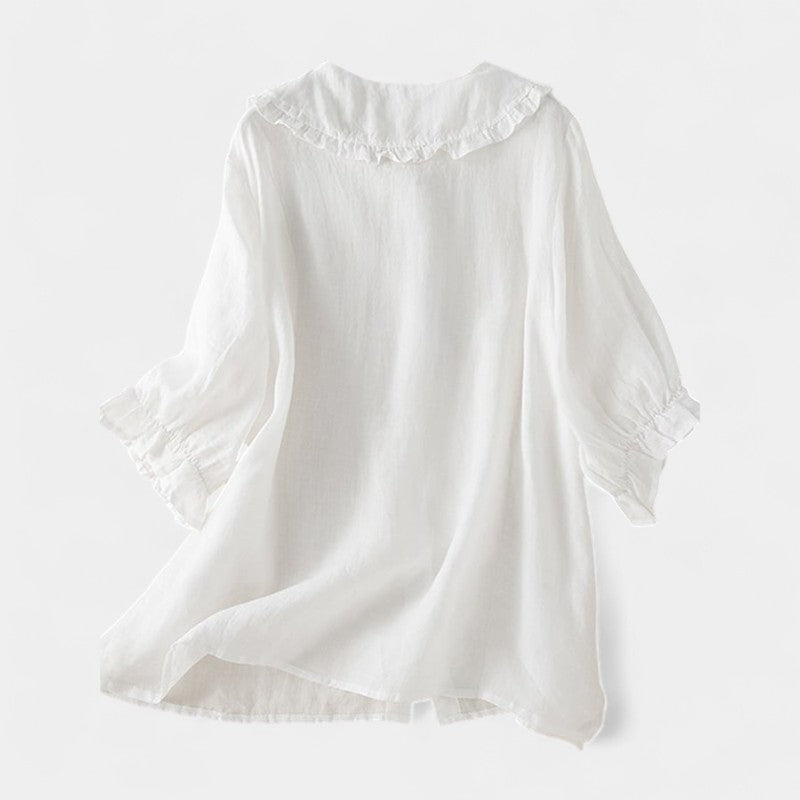 Gleame.-T-shirts & hemden-Gleame Shirts - Casual lange mouw katoen linnen shirts