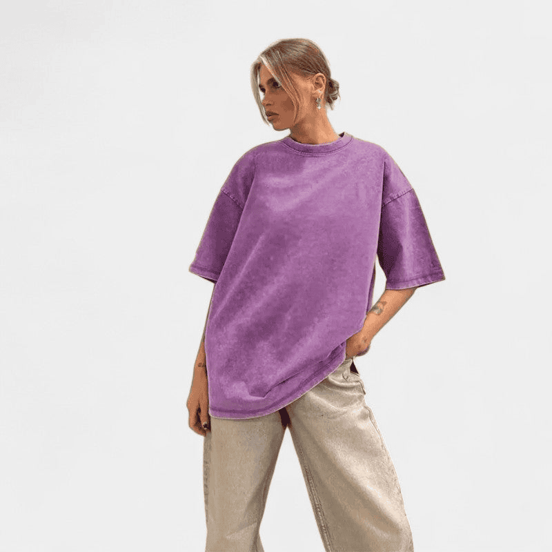 Gleame T-shirt - Oversized casual T-shirt van katoen voor dames
