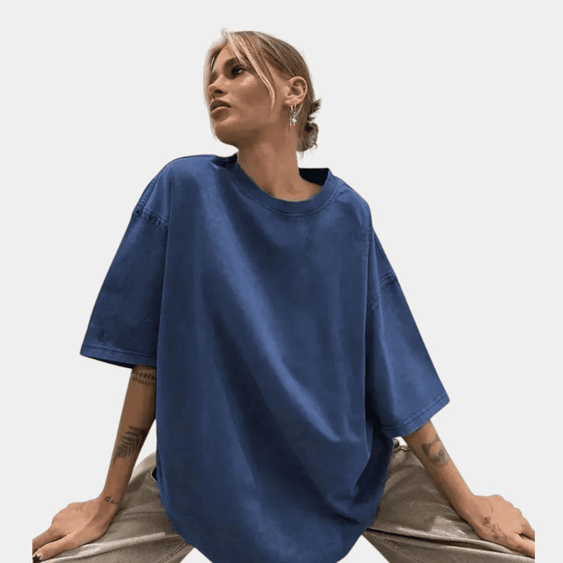 Gleame T-shirt - Oversized casual T-shirt van katoen voor dames