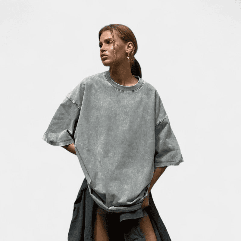 Gleame T-shirt - Oversized casual T-shirt van katoen voor dames