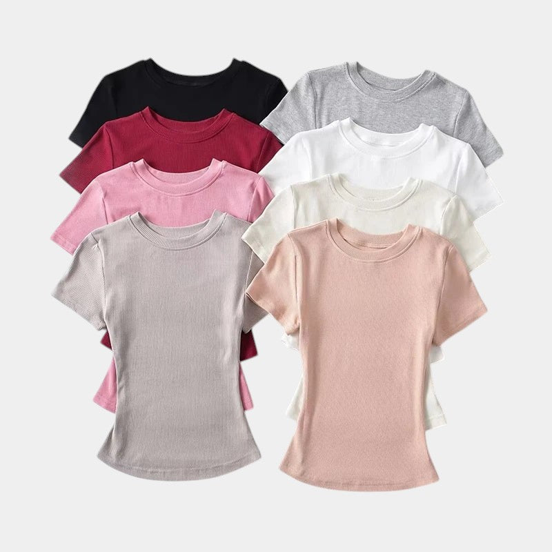 Gleame.-T-shirts & hemden-Gleame T-shirt - Vrouwelijke casual T-shirt met korte mouwen