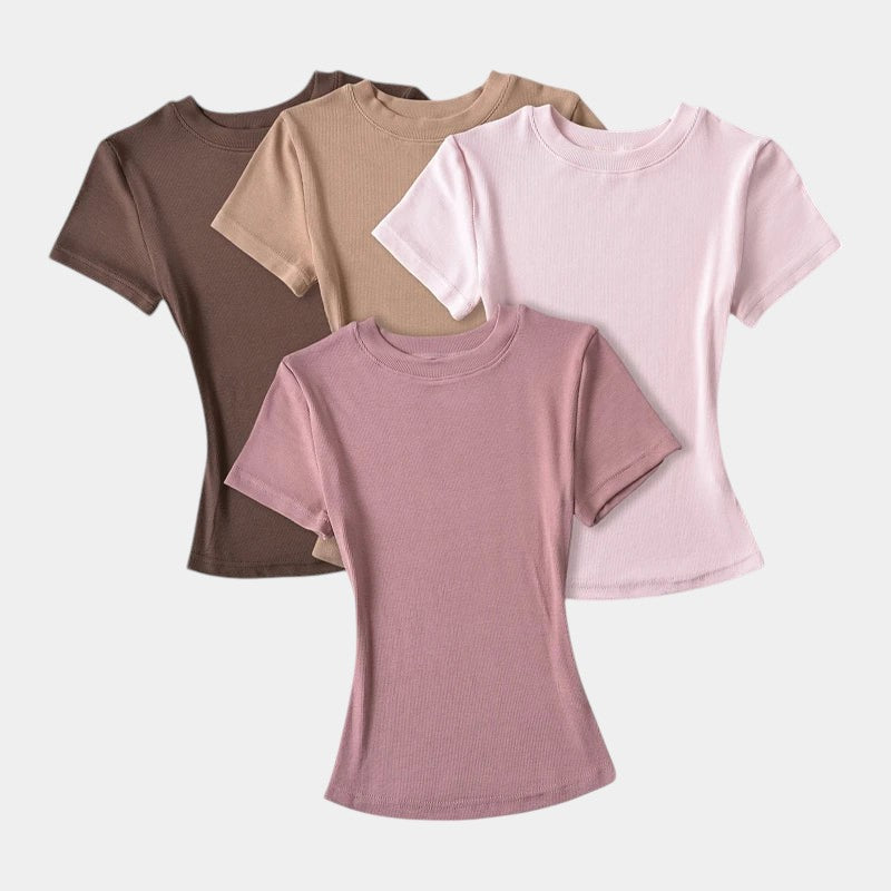 Gleame.-T-shirts & hemden-Gleame T-shirt - Vrouwelijke casual T-shirt met korte mouwen