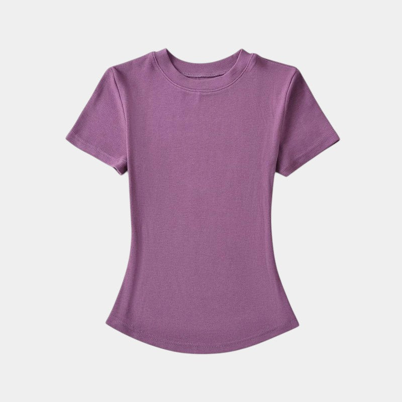 Gleame.-T-shirts & hemden-Gleame T-shirt - Vrouwelijke casual T-shirt met korte mouwen
