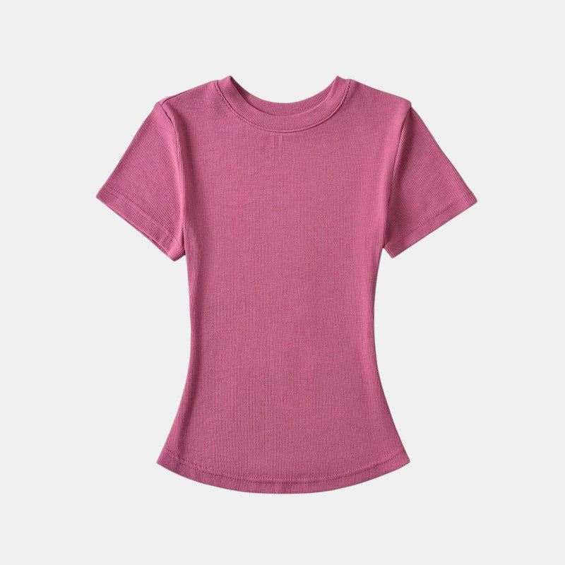 Gleame.-T-shirts & hemden-Gleame T-shirt - Vrouwelijke casual T-shirt met korte mouwen