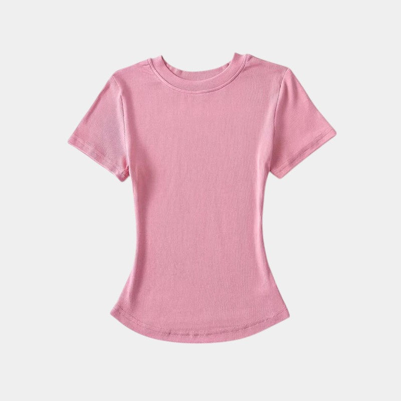 Gleame.-T-shirts & hemden-Gleame T-shirt - Vrouwelijke casual T-shirt met korte mouwen