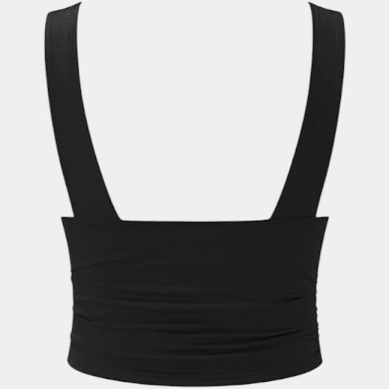 Gleame.-T-shirts & hemden-Gleame Top - Chic dames top met ruches en V-hals