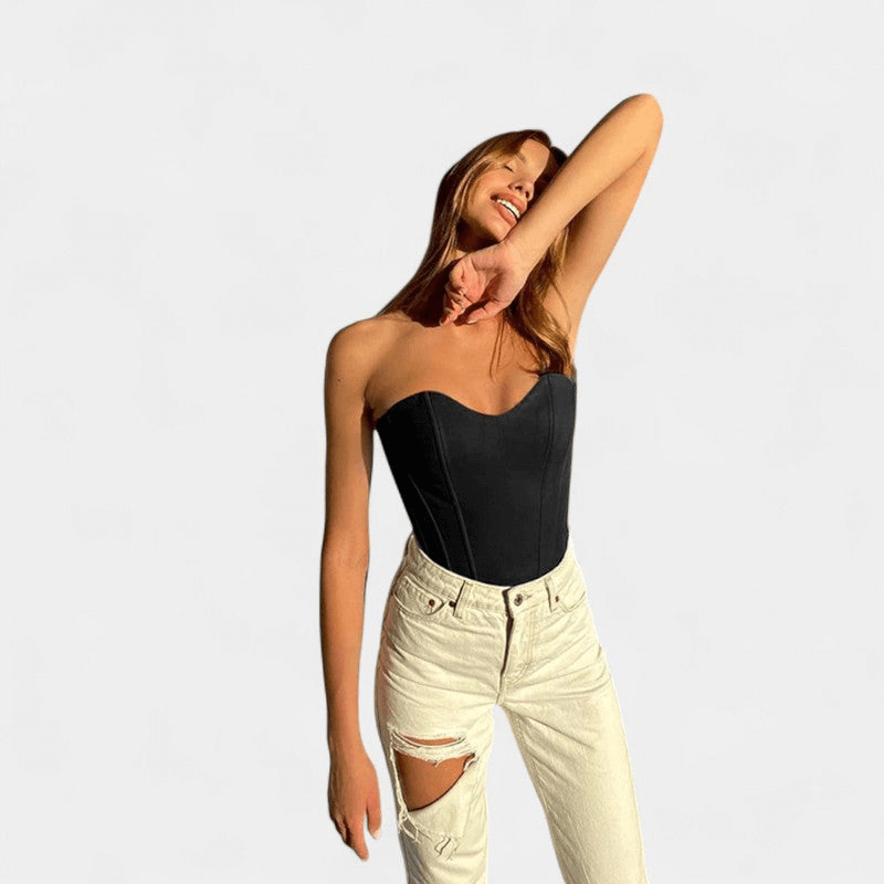 Gleame Top - Dames strapless slim top voor de zomer