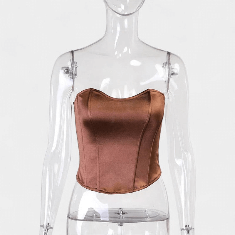 Gleame Top - Dames strapless slim top voor de zomer