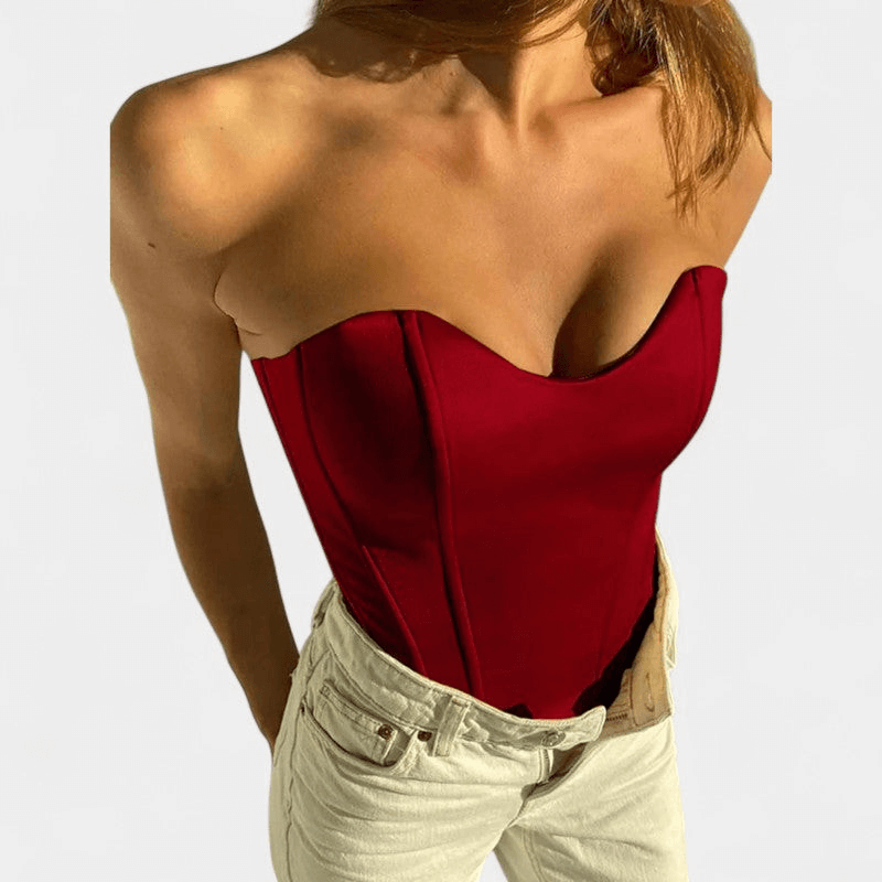 Gleame Top - Dames strapless slim top voor de zomer