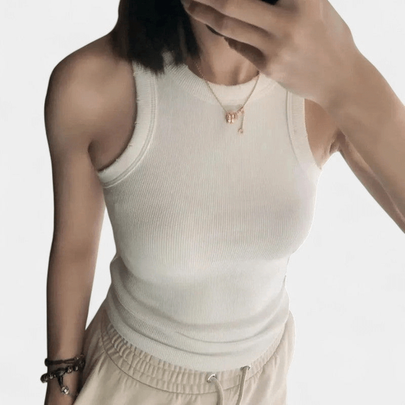 Gleame Top - Dames tanktop met ronde hals