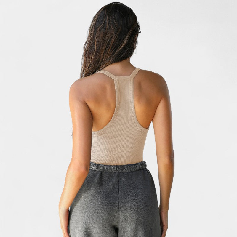 Gleame.-T-shirts & hemden-Gleame Tops - Sexy diepe V-hals mouwloos basis cami top