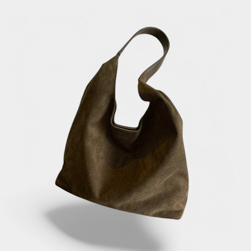 Gleame.-Tassen-Gleame Schoudertas - Suède schoudertas met grote capaciteit