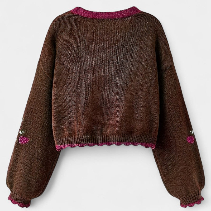 Gleame.-Truien & Vesten-Gleame Cardigan - Casual cardigan met bloemenpatroon en knoopsluiting