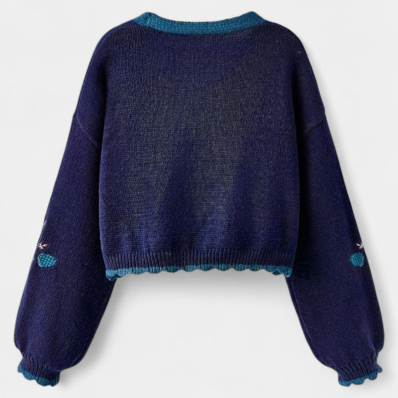 Gleame.-Truien & Vesten-Gleame Cardigan - Casual cardigan met bloemenpatroon en knoopsluiting