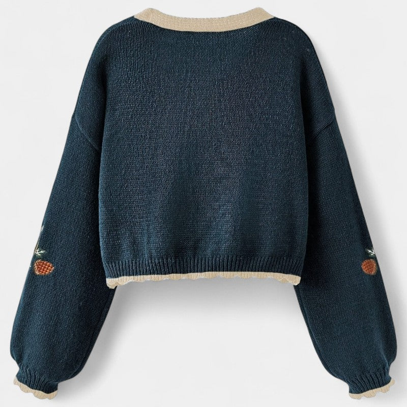 Gleame.-Truien & Vesten-Gleame Cardigan - Casual cardigan met bloemenpatroon en knoopsluiting