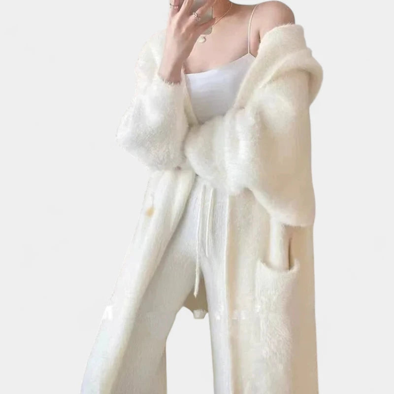 Gleame.-Truien & Vesten-Gleame Cardigan - Dames oversized gebreide lange cardigan