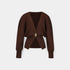 Gleame.-Truien & Vesten-Gleame Cardigan - Gebreid vest met goudkleurige knopen en V-hals