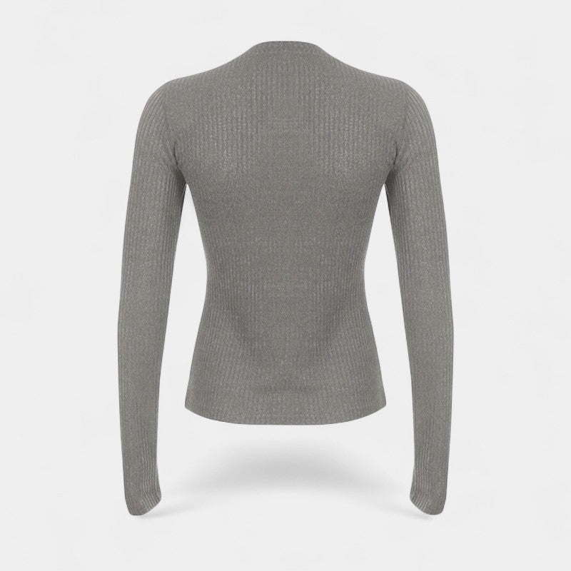 Gleame.-Truien & Vesten-Gleame Cardigan - Vintage knit cardigan met knopen en geometrisch patroon