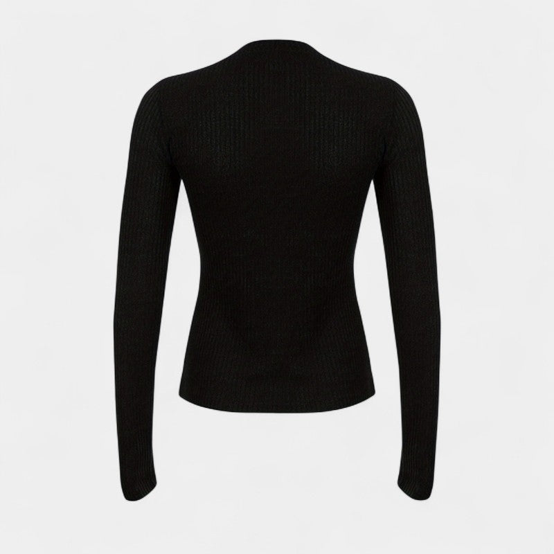 Gleame.-Truien & Vesten-Gleame Cardigan - Vintage knit cardigan met knopen en geometrisch patroon