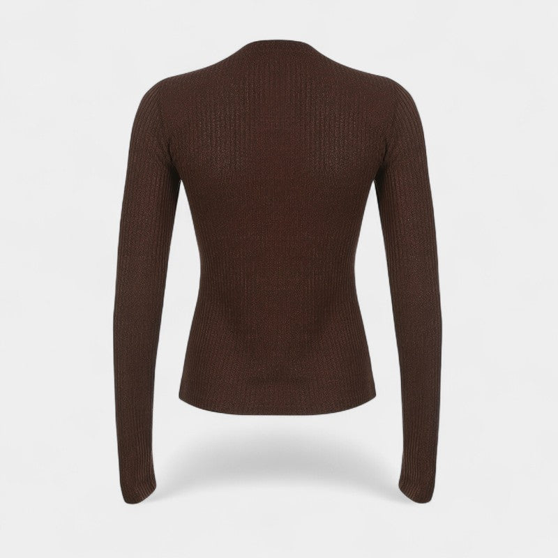 Gleame.-Truien & Vesten-Gleame Cardigan - Vintage knit cardigan met knopen en geometrisch patroon