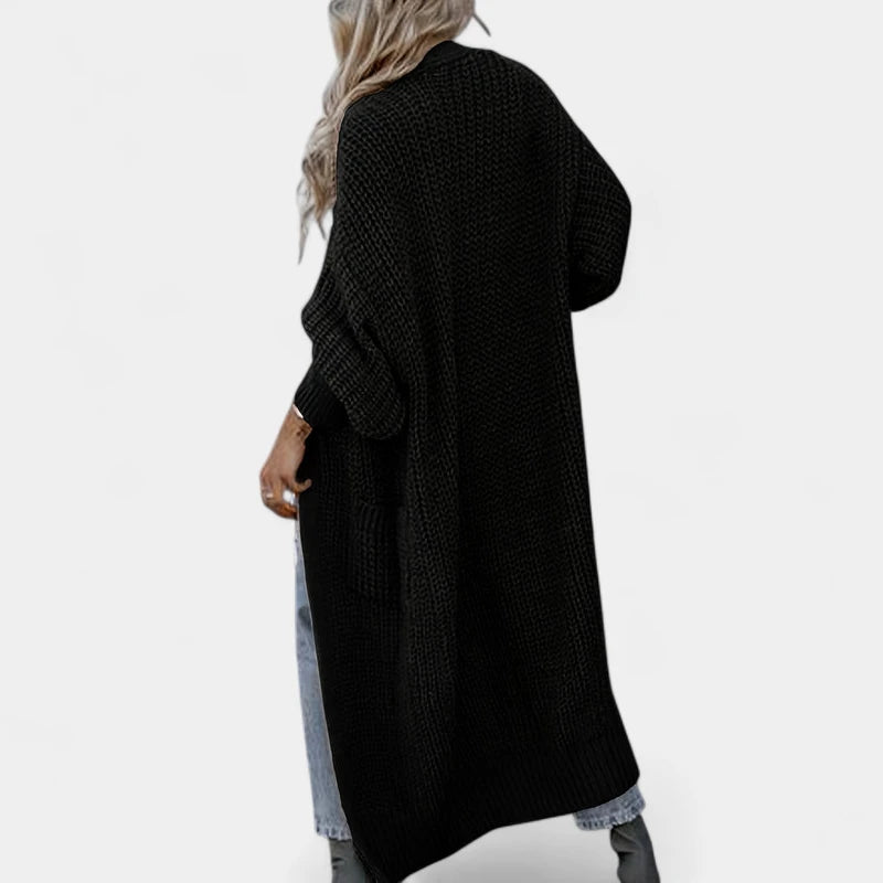 Gleame.-Truien & Vesten-Gleame Dames cardigan - Lange gebreide cardigan met zakken en lange mouwen