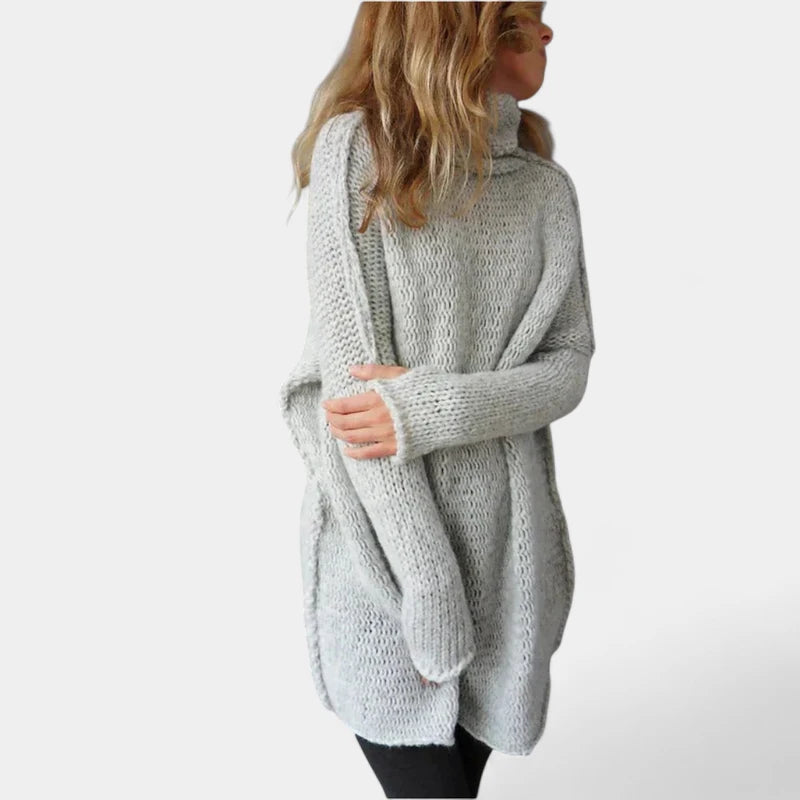 Gleame.-Truien & Vesten-Gleame Dames trui - Gebreide wollen coltrui met lange mouwen