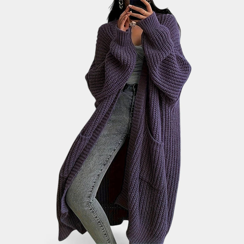 Gleame.-Truien & Vesten-Gleame Damescardigan - Open voorzijde gebreide cardigan met zakken