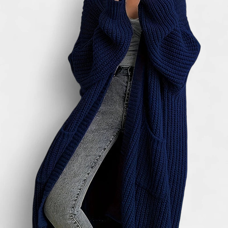 Gleame.-Truien & Vesten-Gleame Damescardigan - Open voorzijde gebreide cardigan met zakken