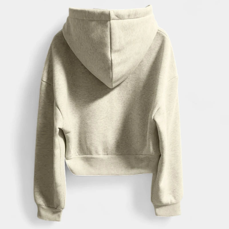 Gleame.-Truien & Vesten-Gleame Dameshoodie - Casual zip-up hoodie met lange mouwen